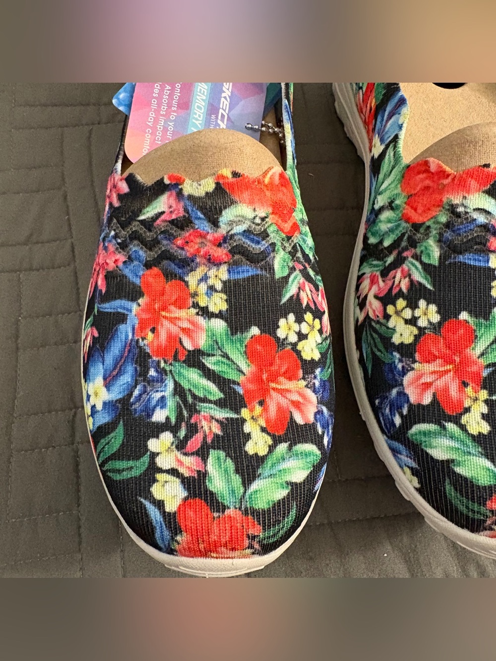 Skechers Reggae Fest Tropic Days Floral Tropical Womens Size 8 Comfort Shoes - Picture 5 of 15